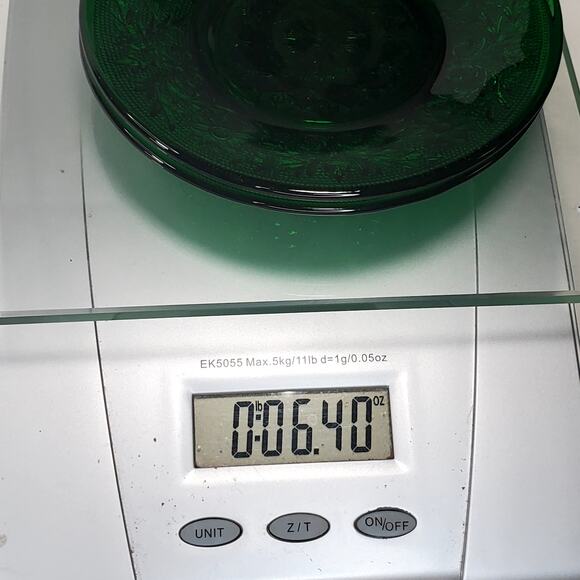 Lot of 2 Anchor Hocking Sandwich Plates Emerald Forest Green Vtg 4.5" Tableware - Picture 6 of 6